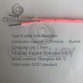 GOST标准K型热电偶电缆1.5毫米玻璃纤维绝缘