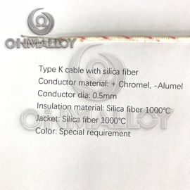 石英光纤1000°C K型热电偶电缆0.5毫米导线