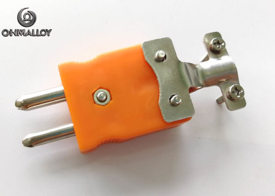 男性标准热电偶空心针连接器插头和线夹夹快速安装